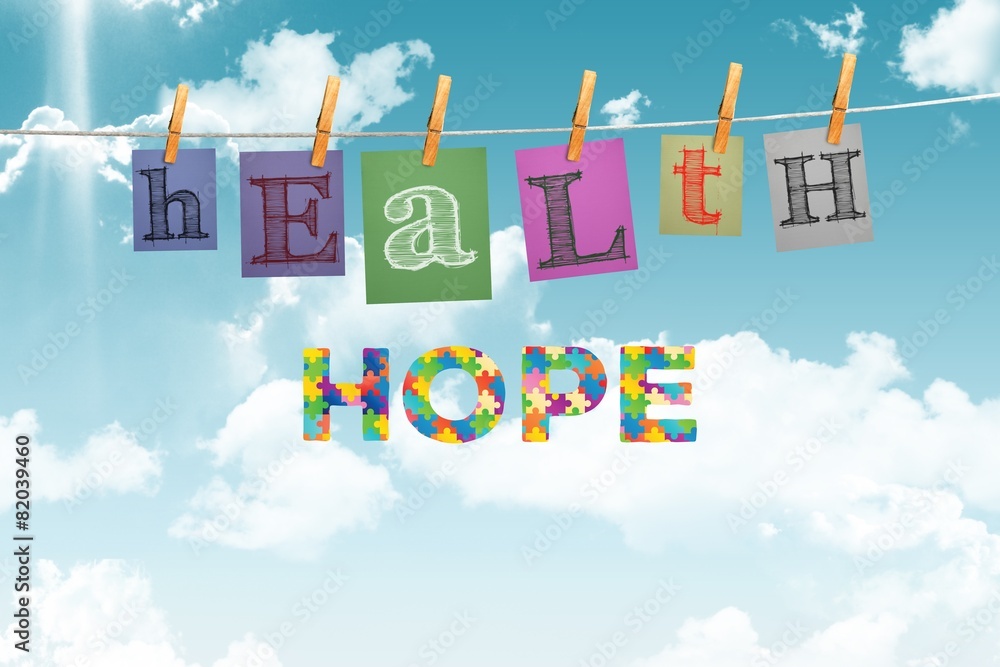 Poster composite image of autism message of hope