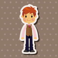 boy man cartoon theme elements