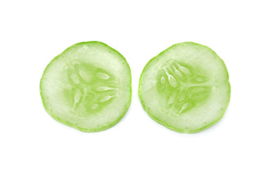 Fototapeta premium fresh cucumbers isolated on white background