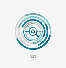 Car steering wheel icon