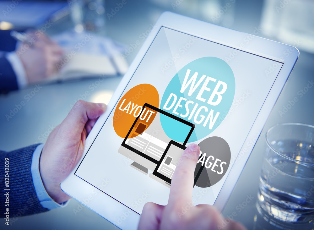 Poster web design content creative website responsive concept