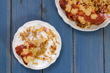 fruit pie on white dish
