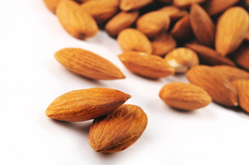 Close up of almonds