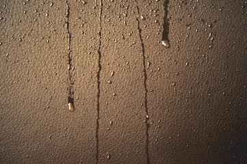 Water drops on leather texture