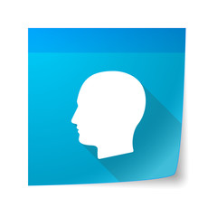 Sticky note icon with a male head