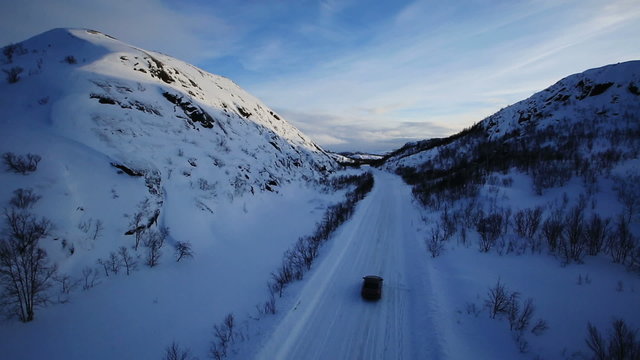 Winter Driving - Winter Road Country road leading through a