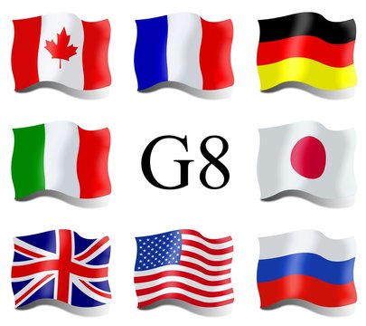 Country flags of G8