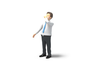 花粉症に悩む男性