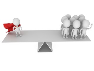 Perfect balance between superhero and team