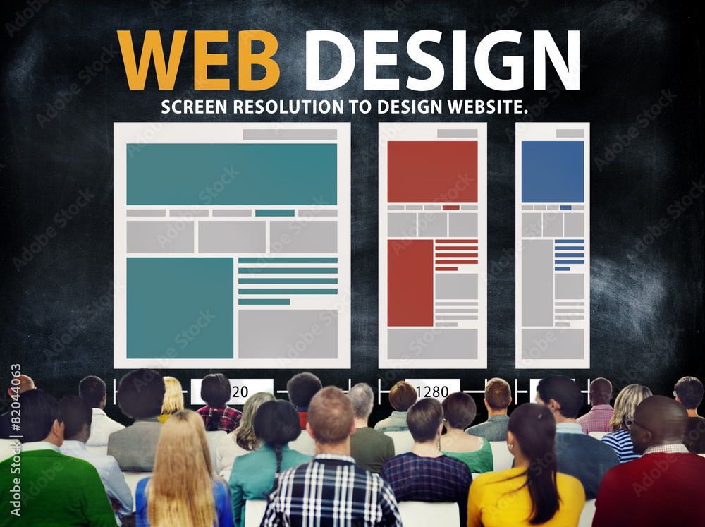 Poster web design network website ideas media information concept