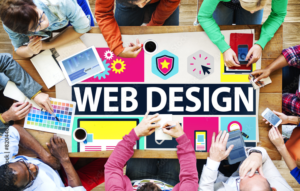 Poster web design development style ideas interface concept