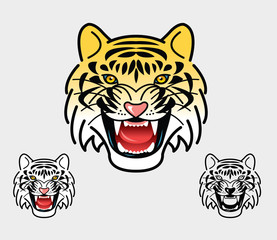 Tiger head mascot. Good use for logo, symbol, mascot, icon.
