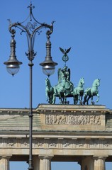Fototapeta premium Detail mit Quadriga auf dem Pariser Platz in Berlin
