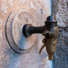 Grifo antiguo. Albarrac&iacute;n. Teruel. Espa&ntilde;a