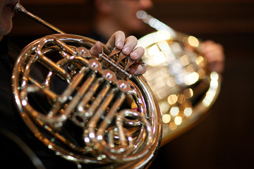 Playing the French horn