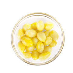 Boiled Ginkgo Nuts isolated on white background