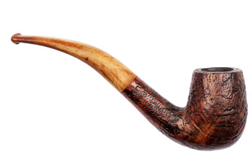 Old wooden tobacco pipe