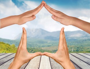 House. Home symbol insurance family real estate concept