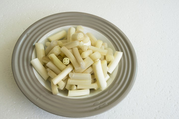 lotus root stalk plant food preparation eat concept