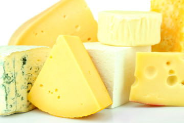 Different sort of cheese, closeup