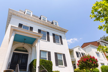 Georgetown historical district facades Washington