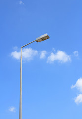 Street lighting and blue background