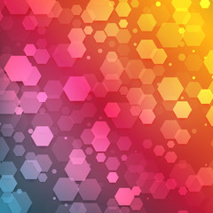 Vector abstract color 3d hexagonal