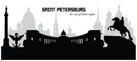 Obraz premium Vector illustration of Saint Petersburg Russia