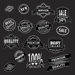 premium labels black