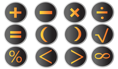 arithmetic signs buttons