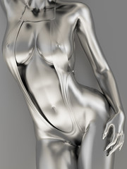 Obrazy na Plexi  Srebrne kobiece ciało