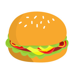 hamburger isolated illustration