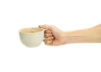 hand holding coffee cup