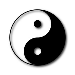 Yin and yang symbol, vector