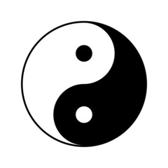 Yin and yang symbol, vector illustration