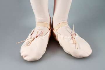 Close up of a ballet slippers © flycatdesign