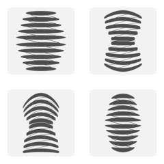 monochrome icon set with springs