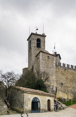 Fototapeta na wymiar Fortress of Guaita, San Marino