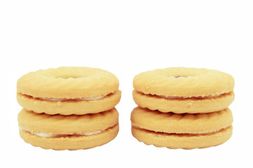 Fototapeta na wymiar Close up Stack of Cookies