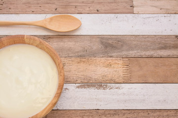 Yogurt and with breakfast