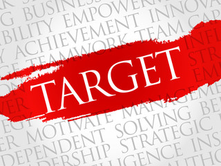 Target word cloud, business concept
