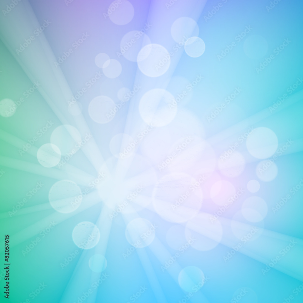 Poster Abstract bokeh sparkles on blurred background