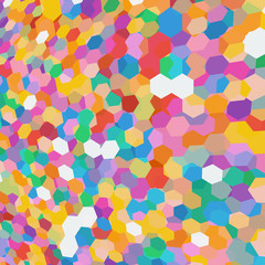 Fototapeta na wymiar Abstract background with colorful hex polygons