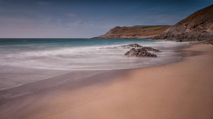 Pristine sand at Fall Bay Gower