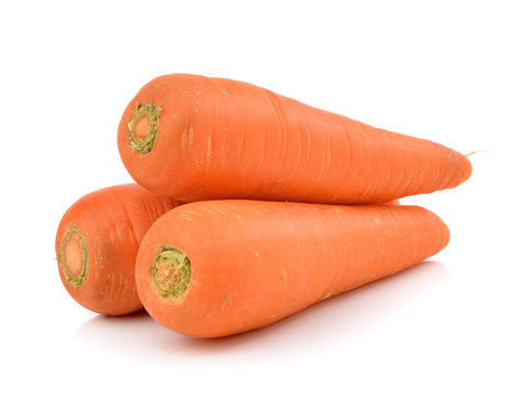 fresh carrot on a over white background