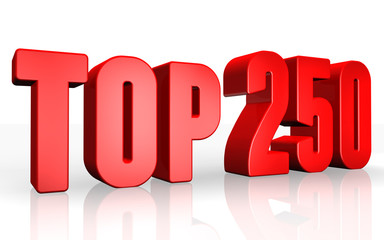 Top 250 - 3d illustration on white background