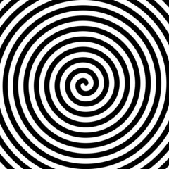 Fototapeta premium Czarno-biała spirala hipnozy