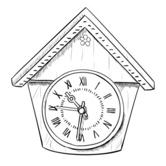 Vector sketch of clock