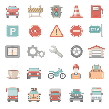 Flat Icons - Traffic