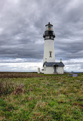 Scenic Yaquina lighthouse in Newport, Oregon.